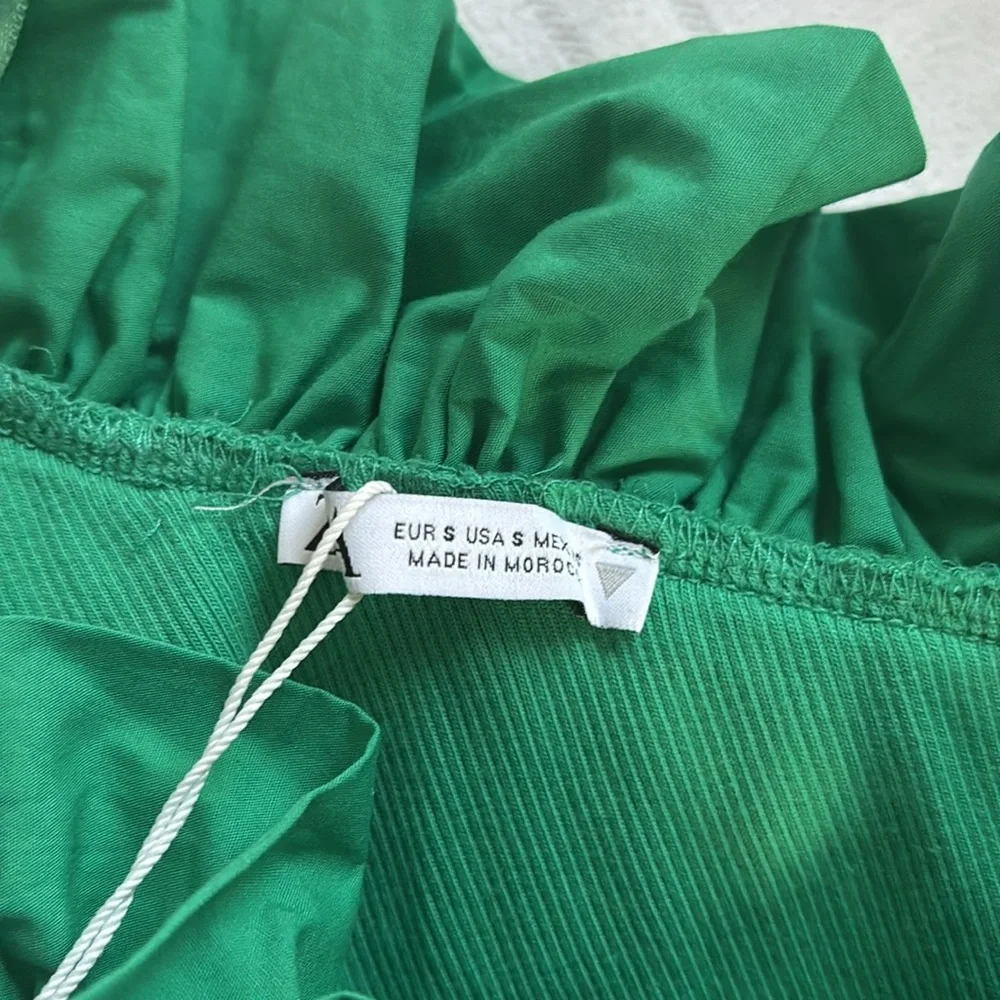 Zara green bodysuit with ruffles - Picture 3 of 3